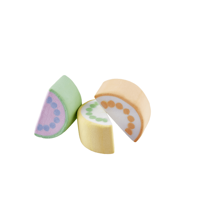 Marshmallow Bulgari Agostino - fette estruse mix di colori