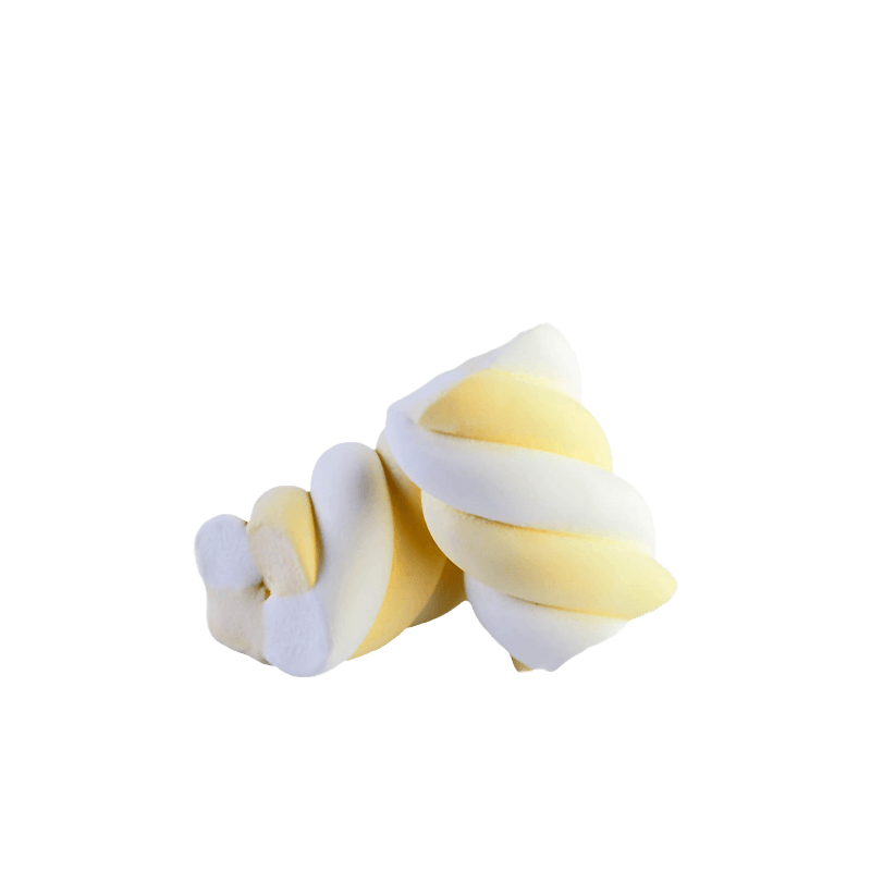 Marshmallow Bulgari Agostino - estruso treccia bianco e giallo