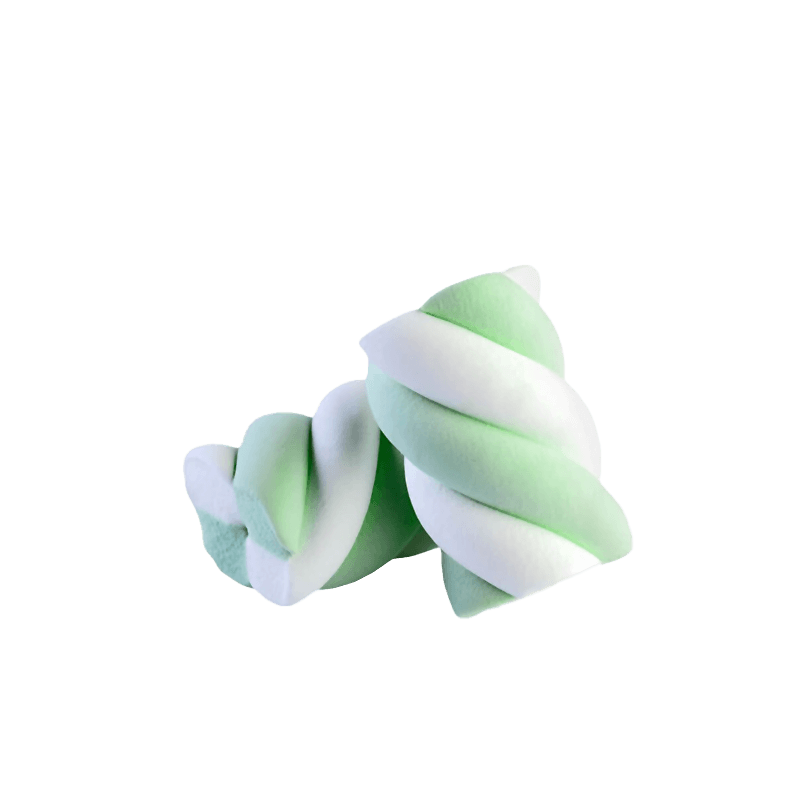 Marshmallow Bulgari Agostino - estruso treccia bianco e verde