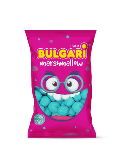 Marshmallow Bulgari Agostino - busta maxi con mezze palle 3D azzurro