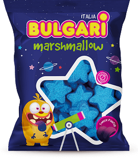 Marshmallow Bulgari Agostino - busta medium con stelle blu