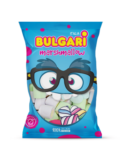 Marshmallow Bulgari Agostino - busta maxi con estruso a forma di tornado colori vari