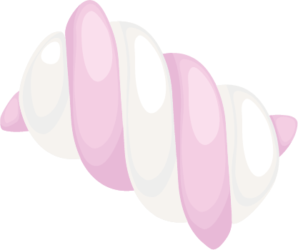 treccia bianco rosa marshmallow